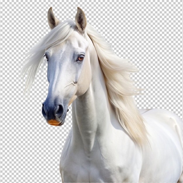 a beautiful white horse png