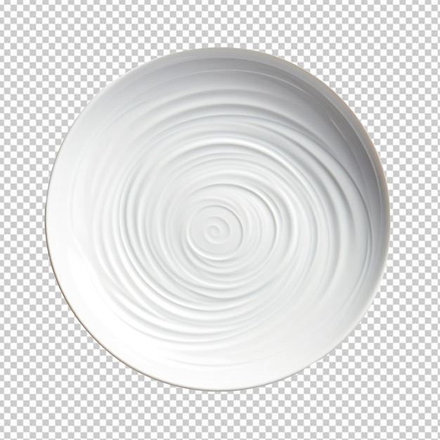 beautiful white seramic dish isolated on transparent background