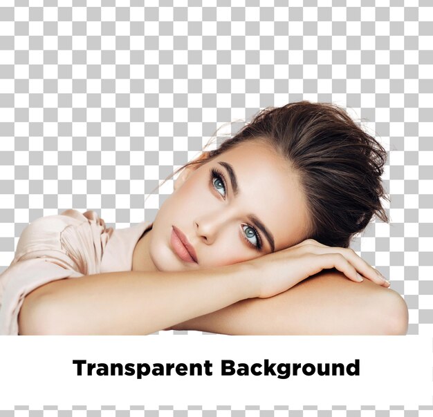 PSD beautiful women isolated transparent background