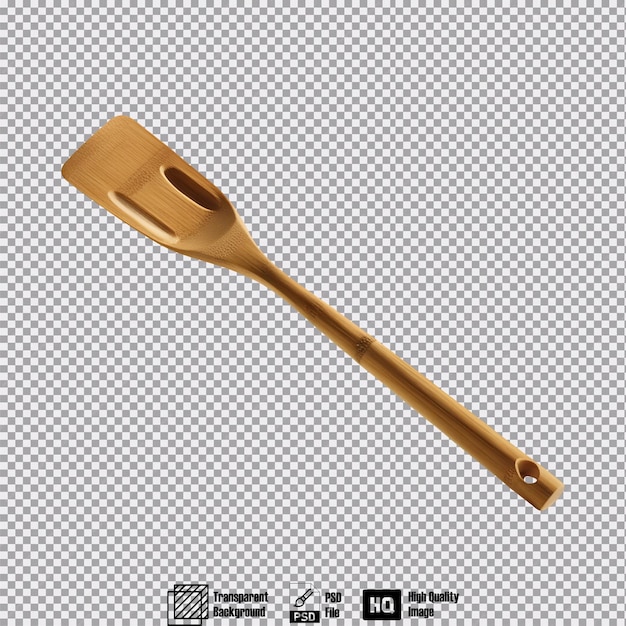 PSD a beautifully lit isolated bamboo spatula