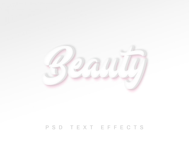 PSD beauty 3d text effect psd