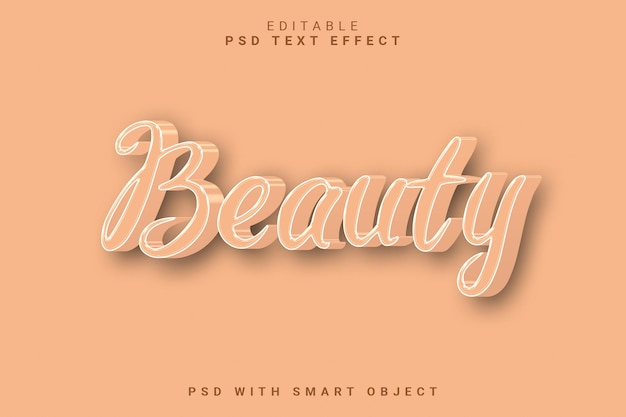 Beauty 3d text effect