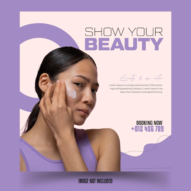 PSD beauty banner design template