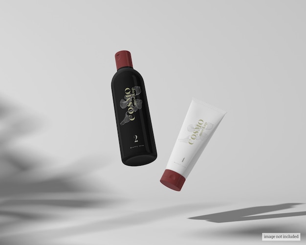 Beauty care cosmetic product mockup set