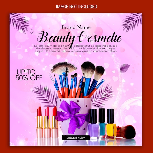 beauty cosmetic social media template