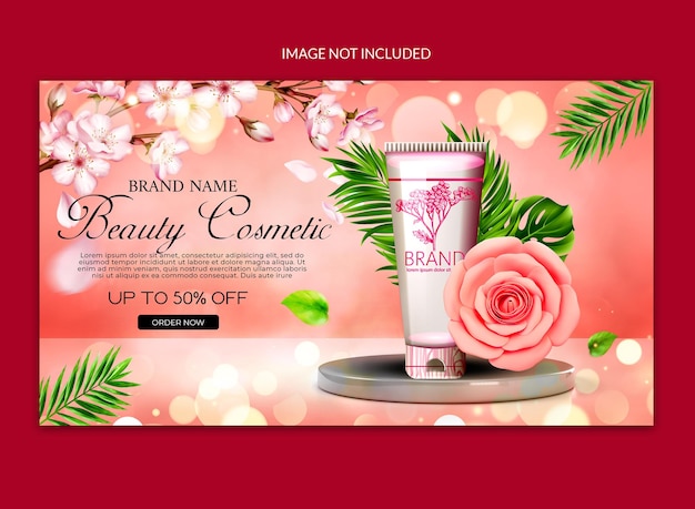 beauty cosmetic social media web post template