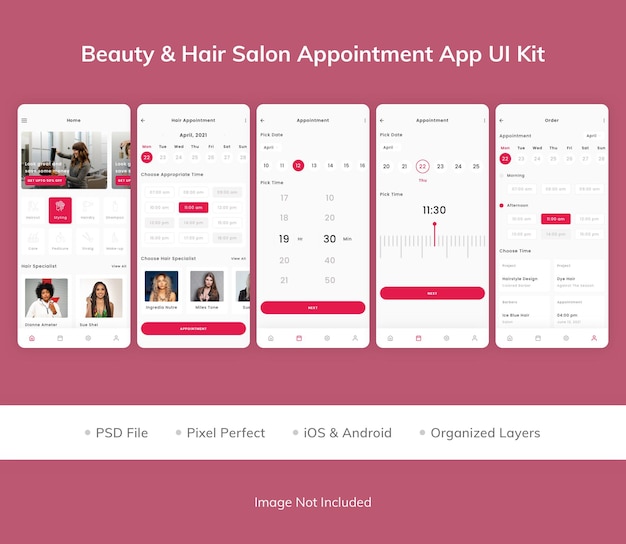 Beauty amp Hair Salon Appointment App UI Kit