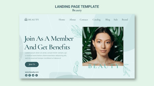 Beauty landing page