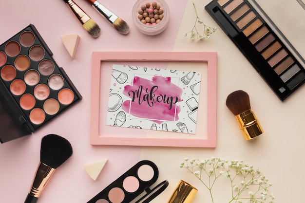 Beauty lifestyle makeup mock-up