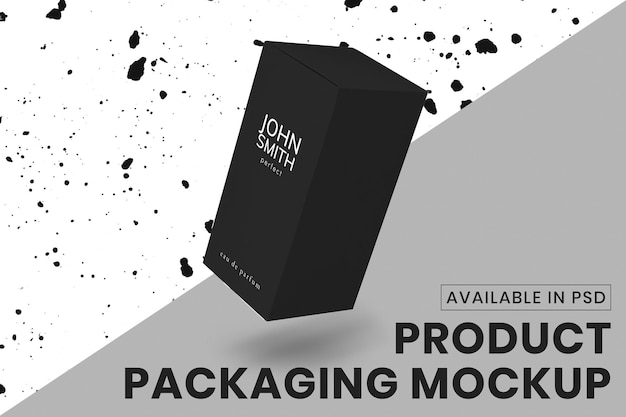 Beauty product mockup psd with black box