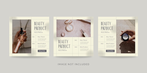 Beauty product Promotion Social Media Post or banner Template