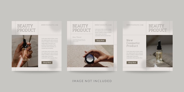 Beauty product Promotion Social Media Post or banner Template