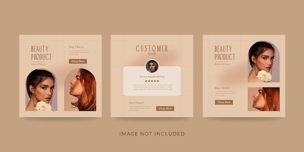 Beauty product Promotion Social Media Post or banner Template