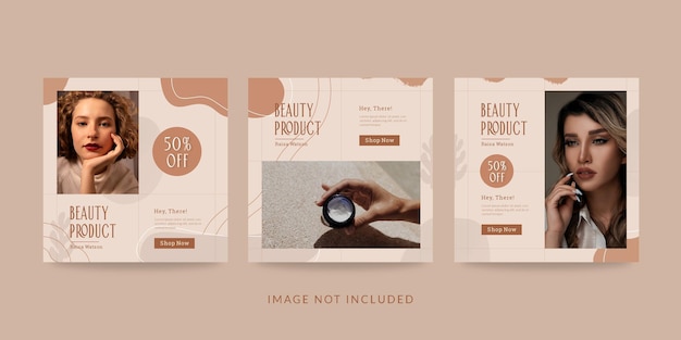 Beauty product Promotion Social Media Post or banner Template