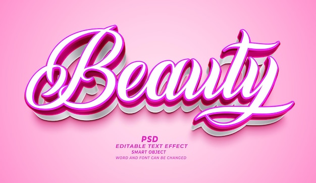 PSD beauty psd 3d editable text effect