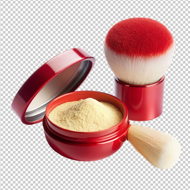 PSD beauty red blender powder puff cosmetic makeup on transparent background