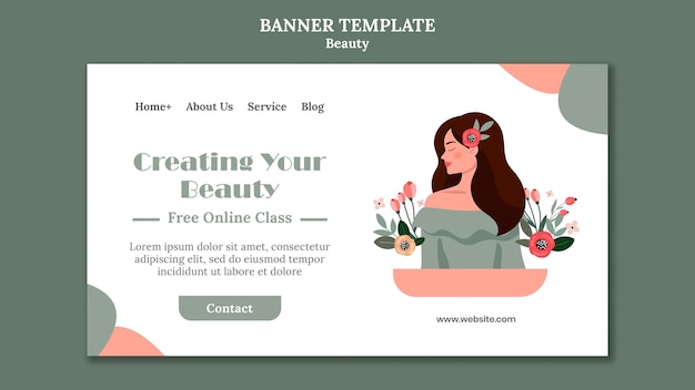 Beauty sale banner template