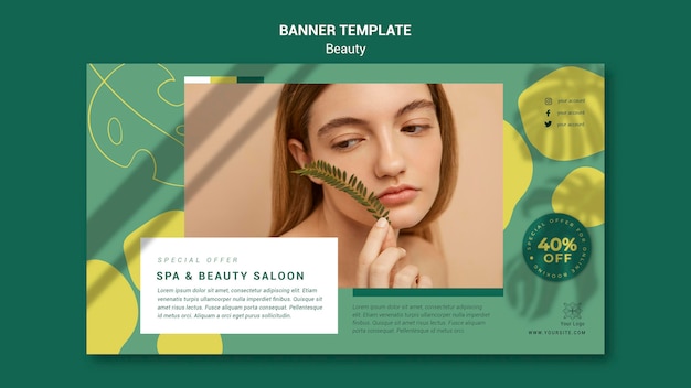 Beauty salon banner template