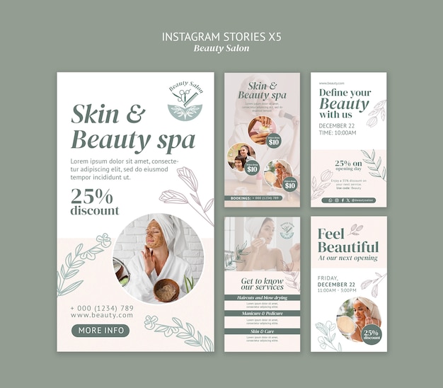 PSD beauty salon template design