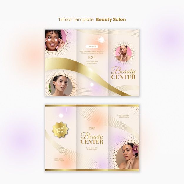 PSD beauty salon template design