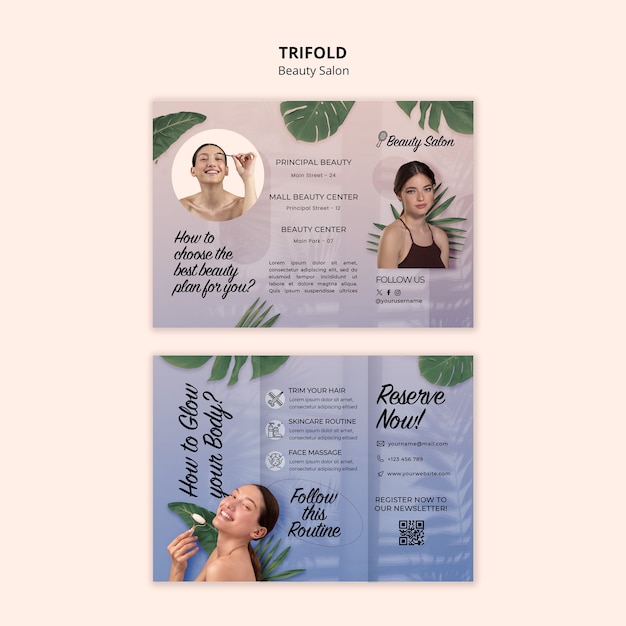 PSD beauty salon template design