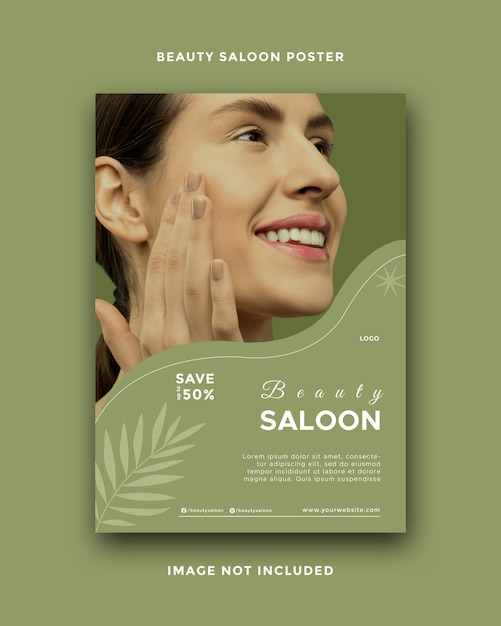 PSD beauty saloon social media post template