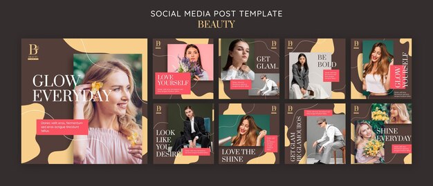 PSD beauty social media post template