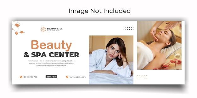 PSD beauty and spa center social media or facebook cover template design