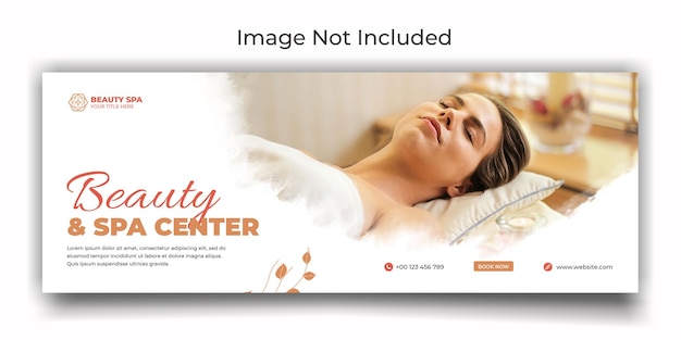 Beauty and spa center social media or facebook cover template design