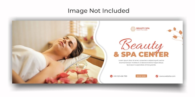 Beauty and spa center social media or facebook cover template design