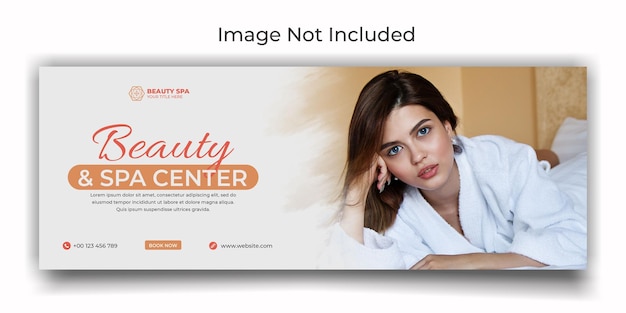 Beauty and spa center social media or facebook cover template design