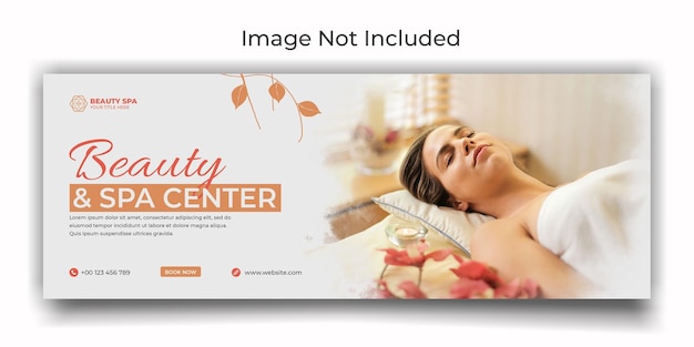 Beauty and spa center social media or facebook cover template design