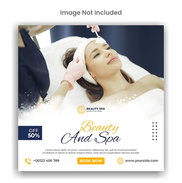 Beauty and spa promotion social media or instagram post template