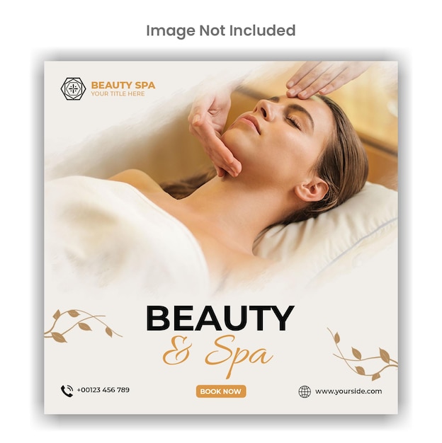 Beauty and spa social media or instagram post template design