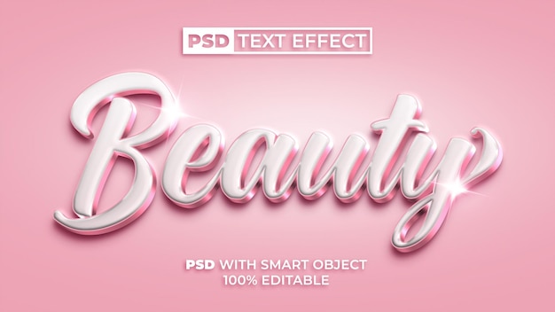 Beauty text effect pink style Editable text effect