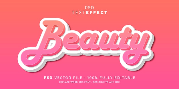 Beauty text and font effect style editable template premium