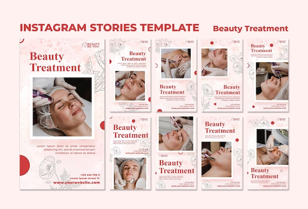 Beauty treatment instagram stories