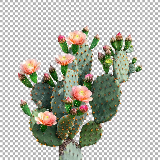 PSD beavertail cactus on transparent background ai generated