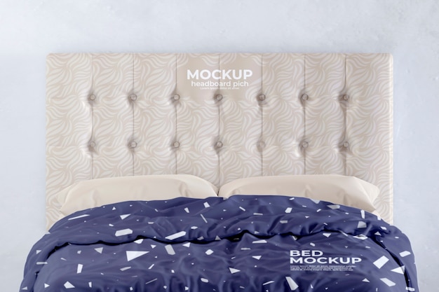 Bed headboard mockup design