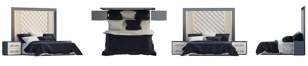 bed set from various angles