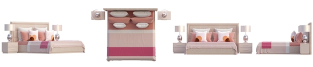 PSD bed set from various angles