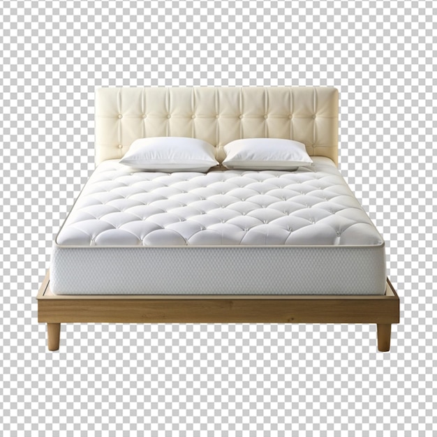 bed with white mattress mockup