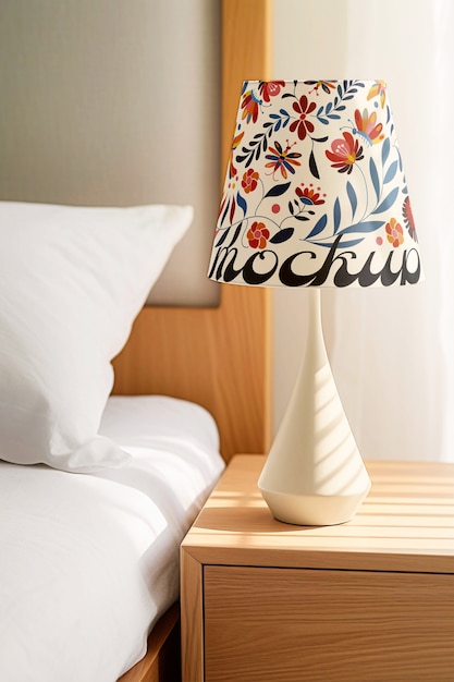 Bedroom lamp design mockup