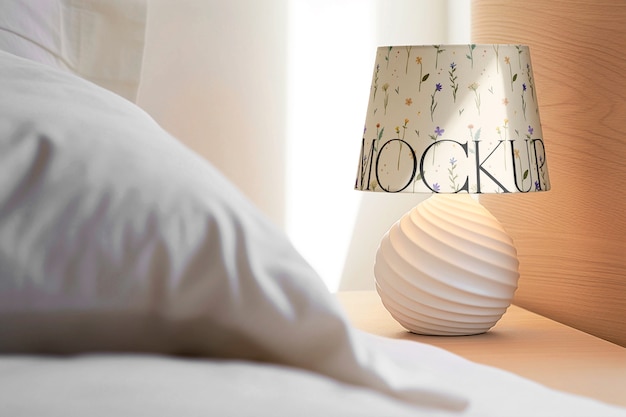 Bedroom lamp design mockup