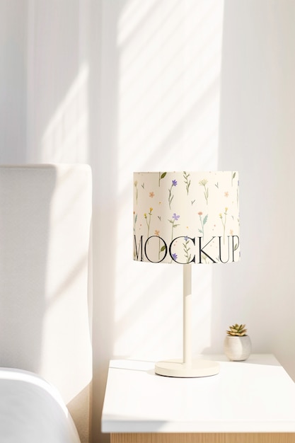 Bedroom lamp design mockup