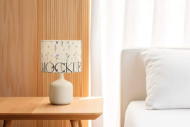 Bedroom lamp design mockup