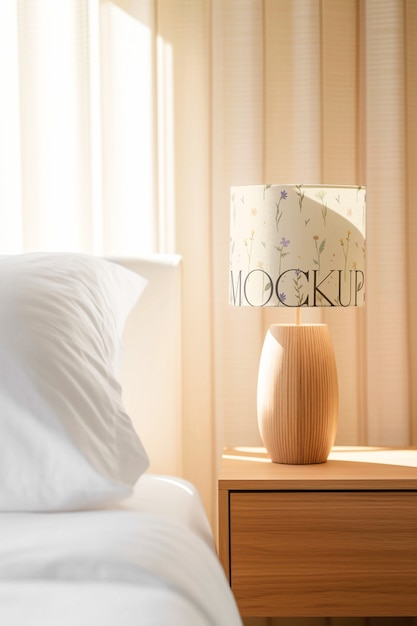 Bedroom lamp design mockup