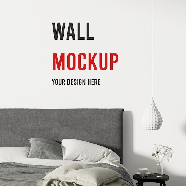 Bedroom wall mockup