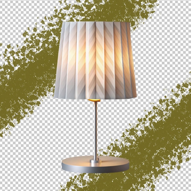 PSD bedside table lamp in modern contemporary style isolated on white background