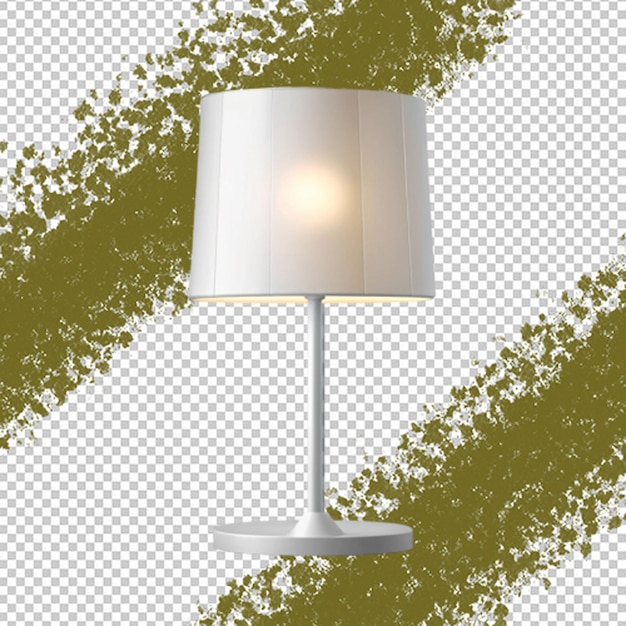 PSD bedside table lamp in modern contemporary style isolated on white background